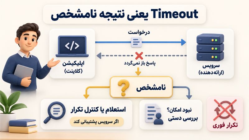 نامشخصبودن نتیجه پس از Timeout و بررسی پذیرش درخواست پیش از ارسال دوباره